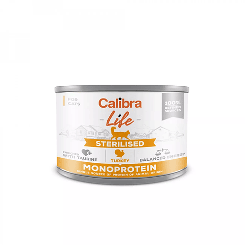 Calibra Cat Life Lata Adult Sterilised Turkey 200g | Lata Gatos Esterilizados de Pavo