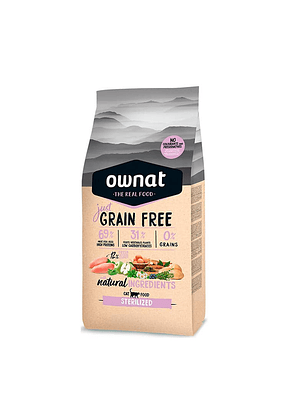 Ownat Just Grain Free Sterilized Cat 8 kg Premium | Gatos Esterilizados 