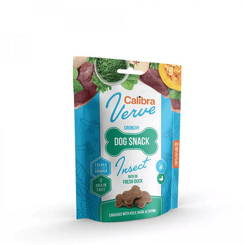 Snack Perro Calibra Verve: Insecto y Pato Crujiente - InfoPet Chile