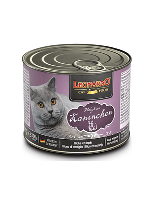 Leonardo Quality Selection Conejo Gato 200g Infopet Reñaca