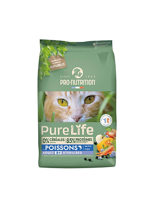 Pro Nutrition Pure Life Gato Adulto Esterilizado Sardina 8kg