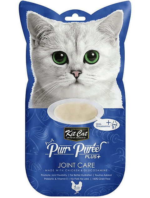 Kitcat Plus+ Joint Care Pollo 60g: Snack Articulaciones Gato - InfoPet Reñaca