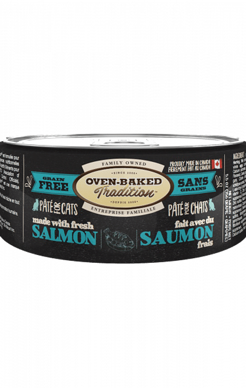 Oven Baked Gatos Adultos Paté Salmon 156 g 🇨🇦 | Alimento Húmedo
