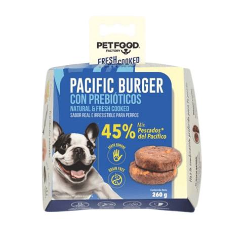 Hamburguesa de Pescados del Pacifico 🐟 con Prebióticos Pet Food 260g