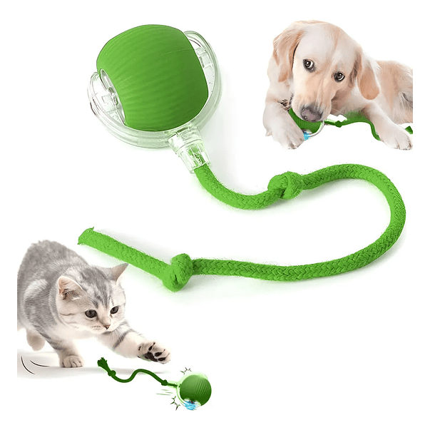 Pelota Giratoria Led Interactiva Para Perros Gatos Recargable Usb  2