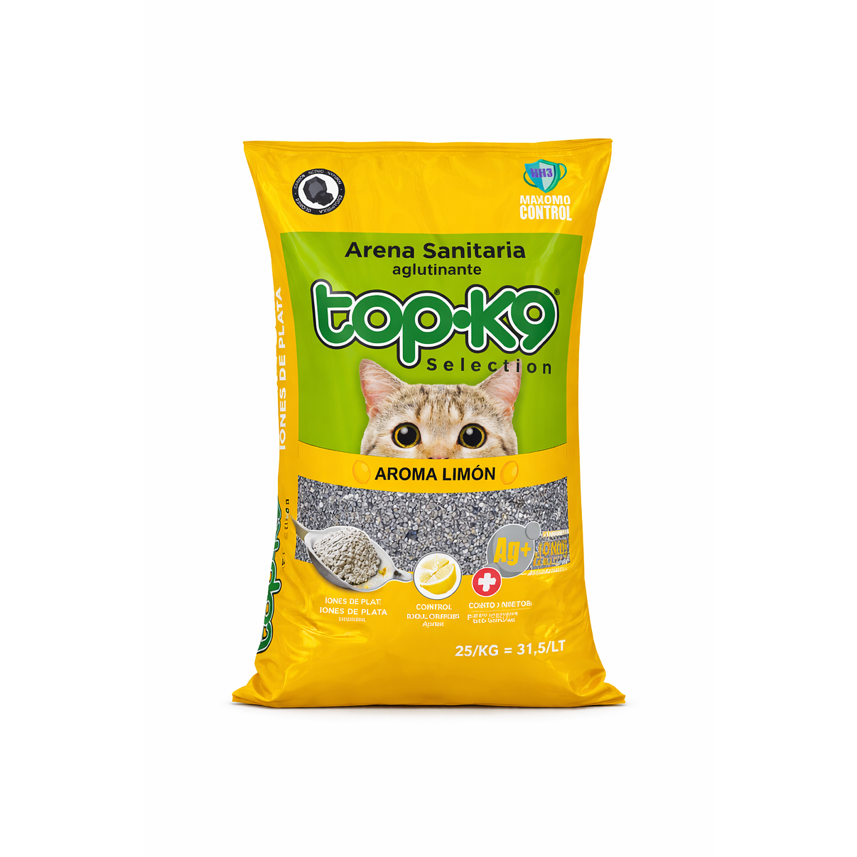 TopK9 Arena Sanitaria Aglutinante con Iones Olor a LIMÓN 1