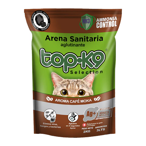 Topk9 Arena Sanitaria Aglutinante Iones Cafe Moka 25 Kg