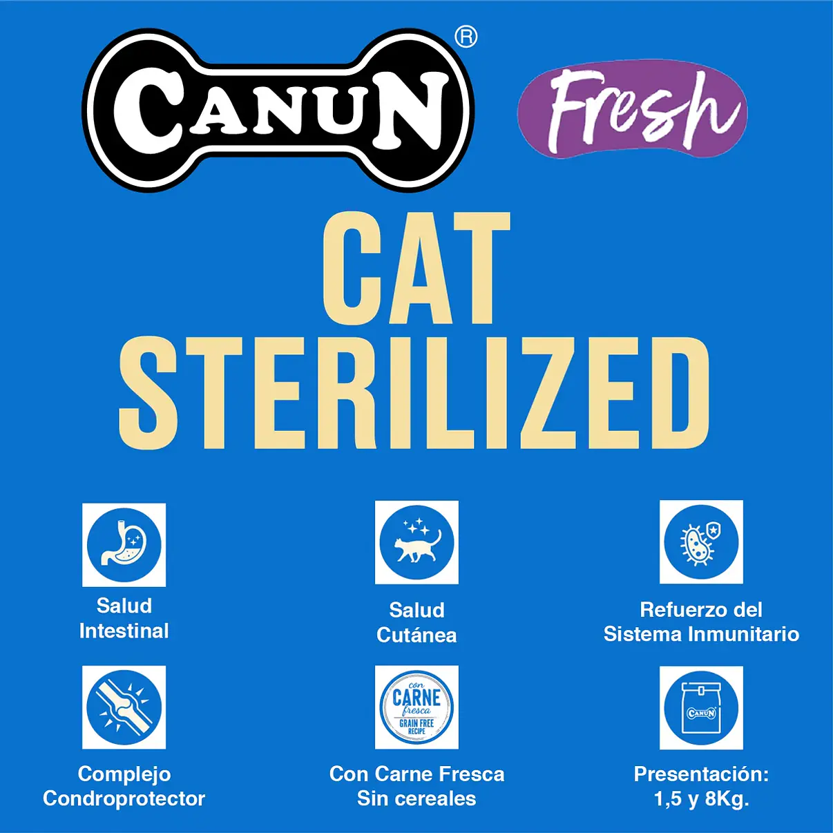 Canun Fresh Cat Sterilized 1.5 kg | Gatos Esterilizados Libre de Granos 🇪🇸😸 2