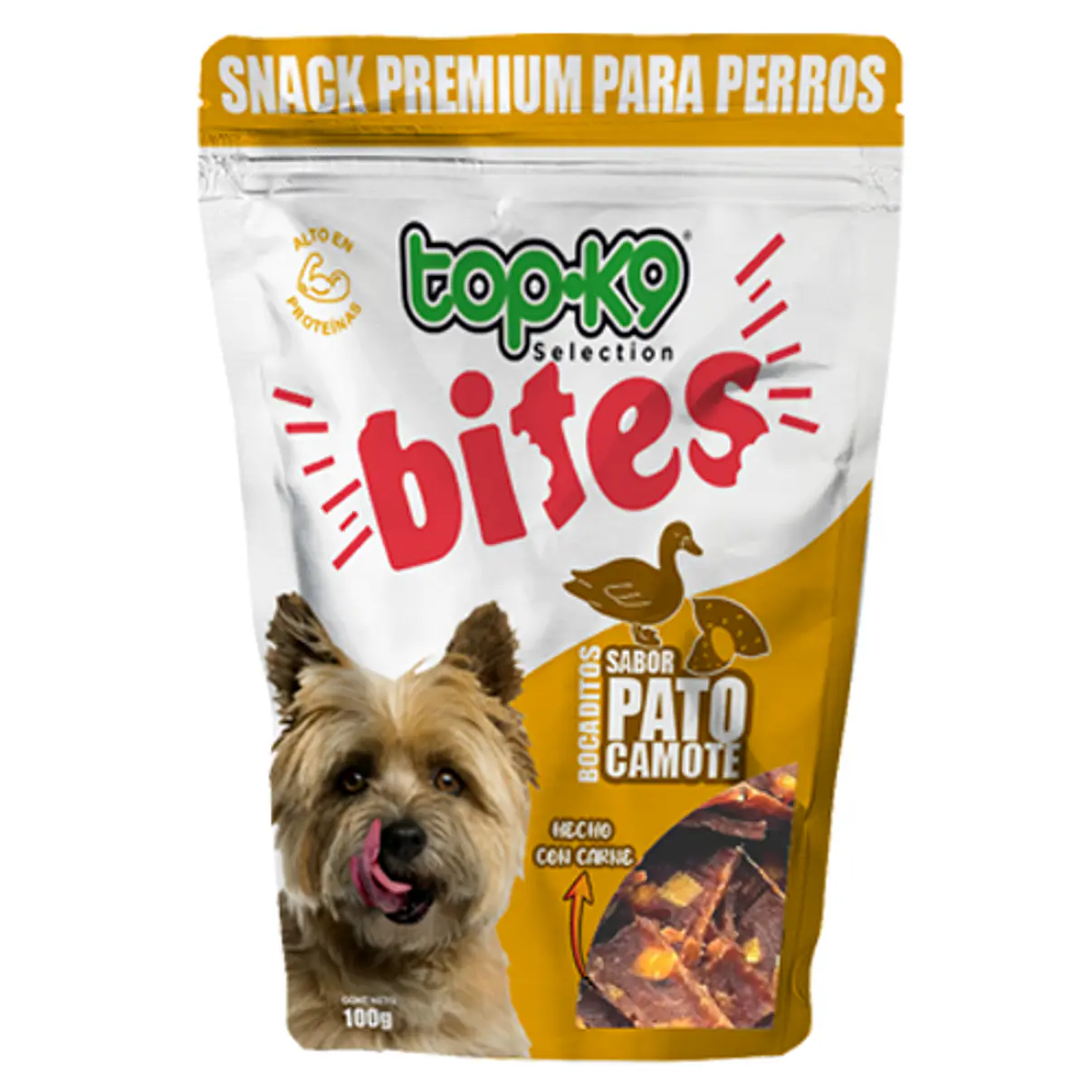 Topk9 Snack Bite Bocaditos Pato Camote 100 G 1