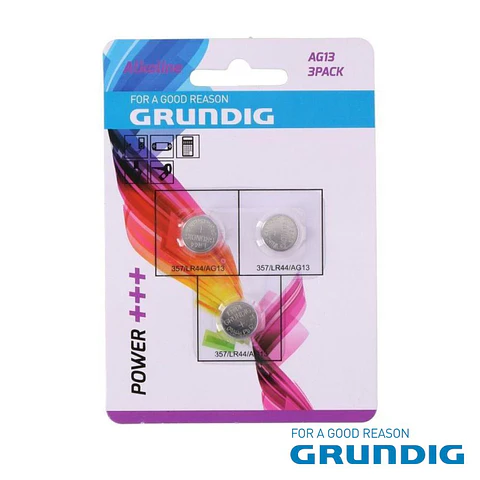 Pilha Botão Alcalina LR44/Ag13/357 1.5V 3x GRUNDIG