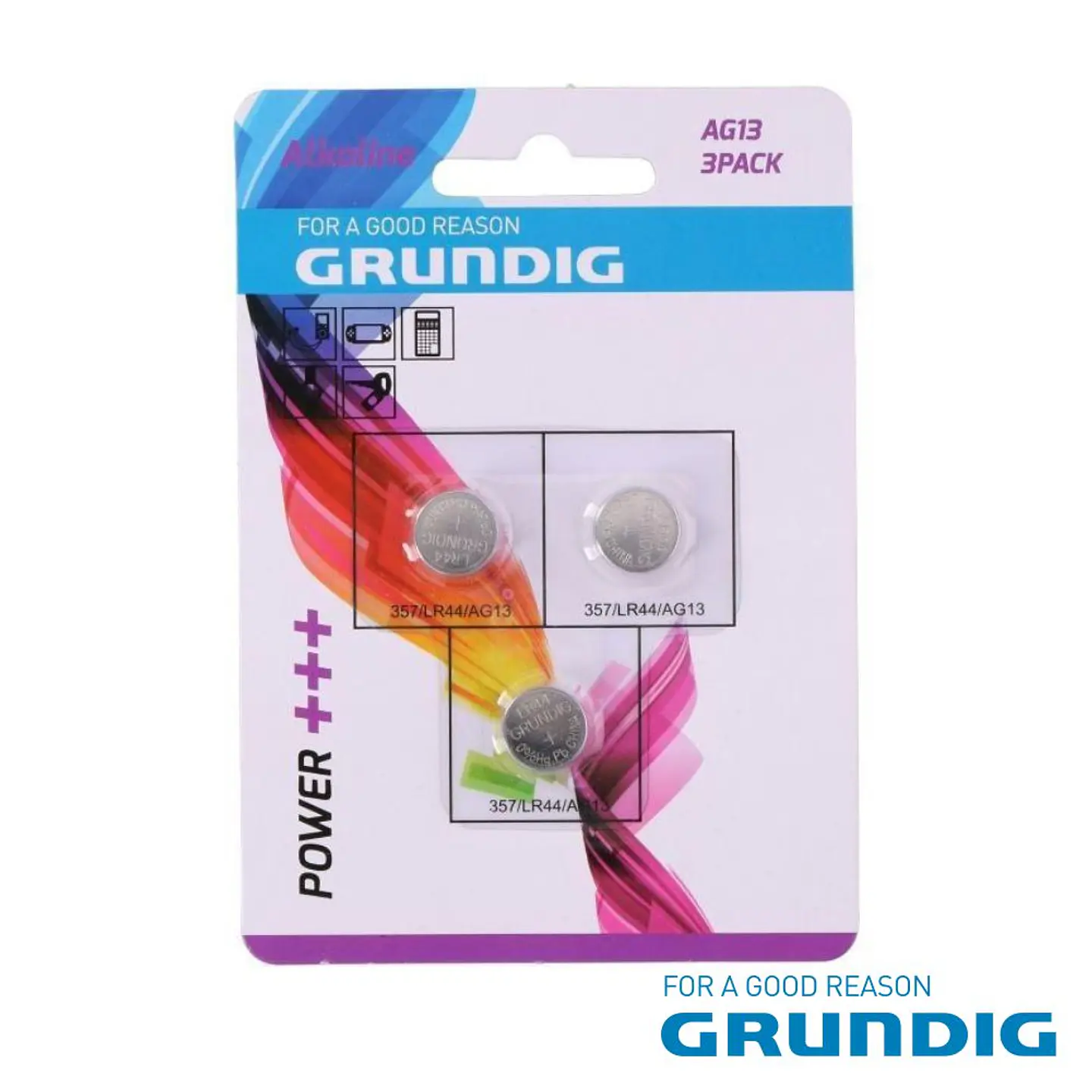 Pilha Botão Alcalina LR44/Ag13/357 1.5V 3x GRUNDIG 1