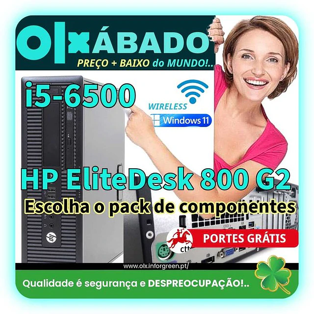 Desktop HP 800 G2 i5-6500 e HDD 500GB - PROMOÇÕES OLXÁBADO