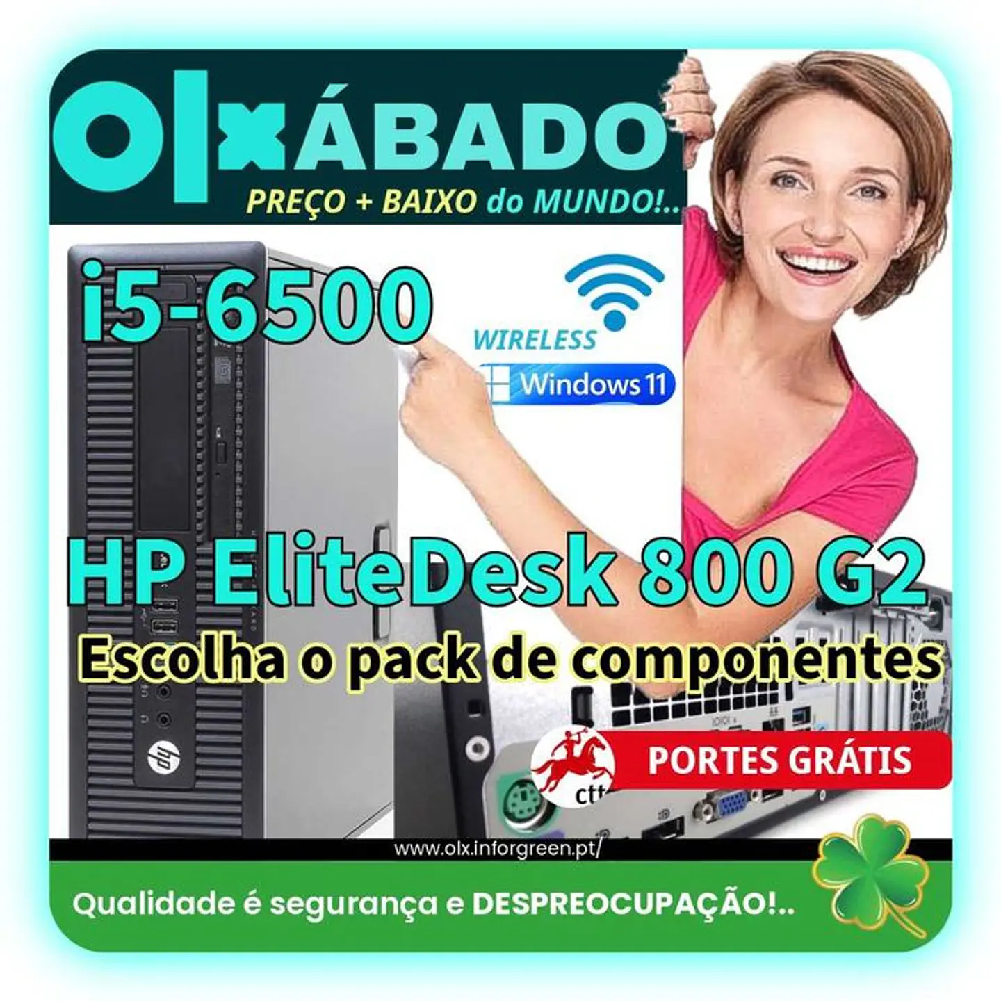 Desktop HP 800 G2 i5-6500 e HDD 500GB - PROMOÇÕES OLXÁBADO 1