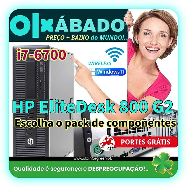 Desktop HP 800 G2 i5-6500 e HDD 500GB - PROMOÇÕES OLXÁBADO