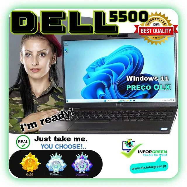 Portatil Dell 5500 i7-8650u – BATERIA NOVA - I'm READY!