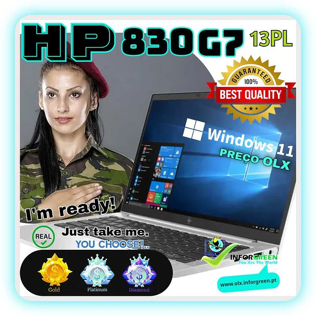 Portátil HP 830 G7 i5-10310u até 32GB RAM e até 512GB DISCO NVME - BATERIA NOVA - I'm READY!.