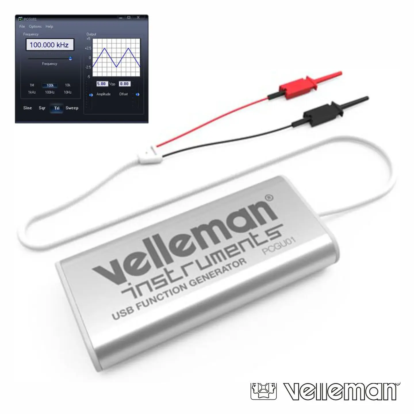 GERADOR DE FUNÇÕES USB 1MHz DAC 10 BITS VELLEMAN 1