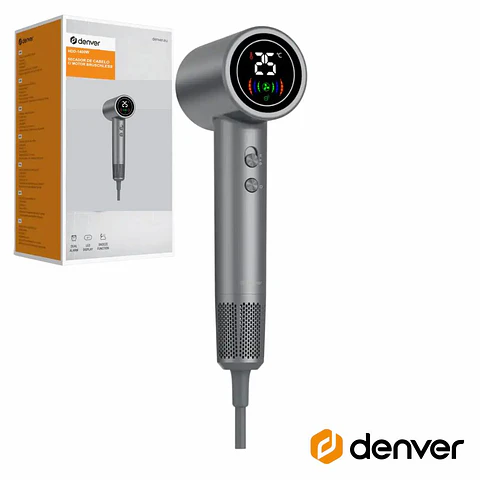Secador de Cabelo C/ Motor Brushless 1400W Cinzento DENVER