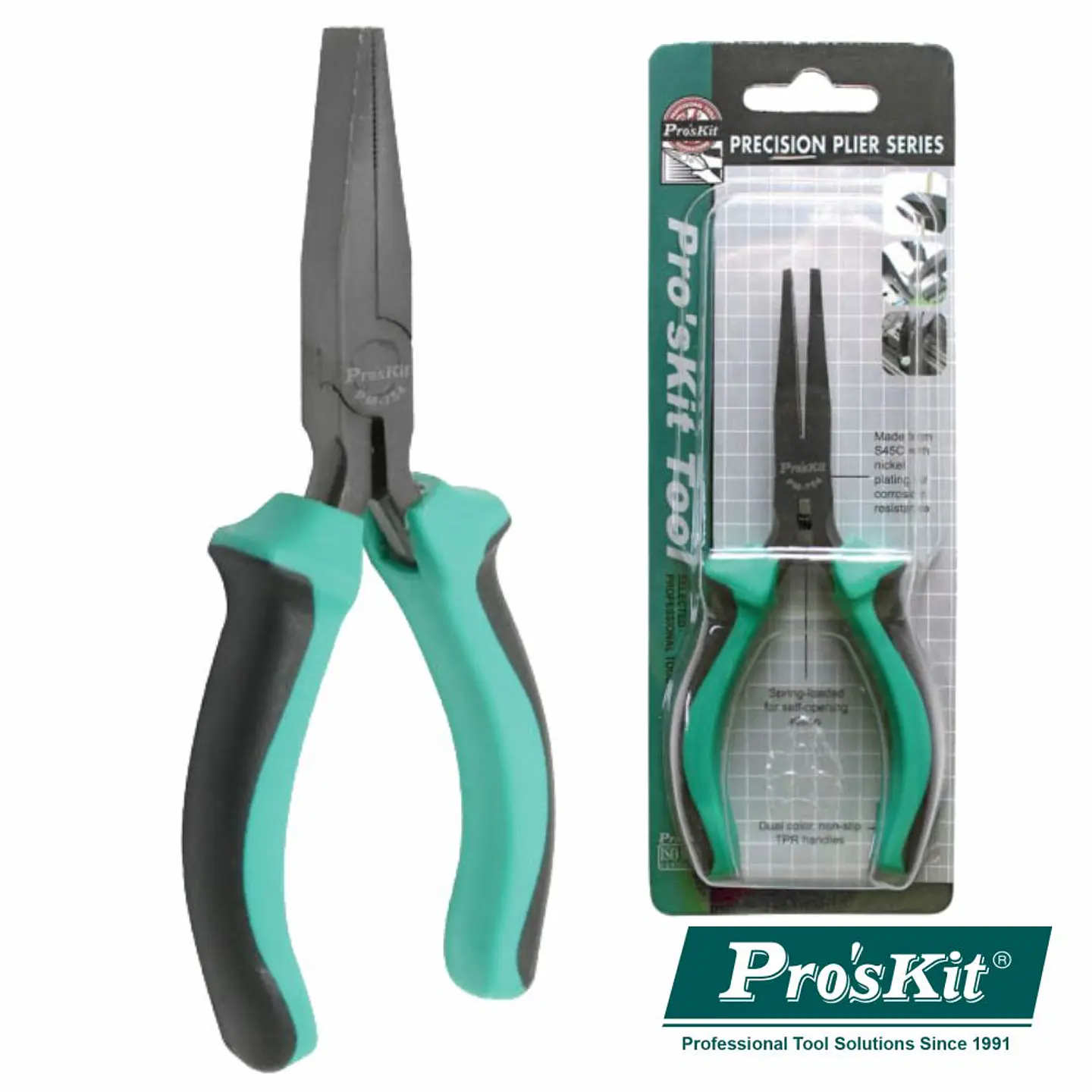 ALICATE DE PONTAS PLANAS 138MM PROSKIT 1