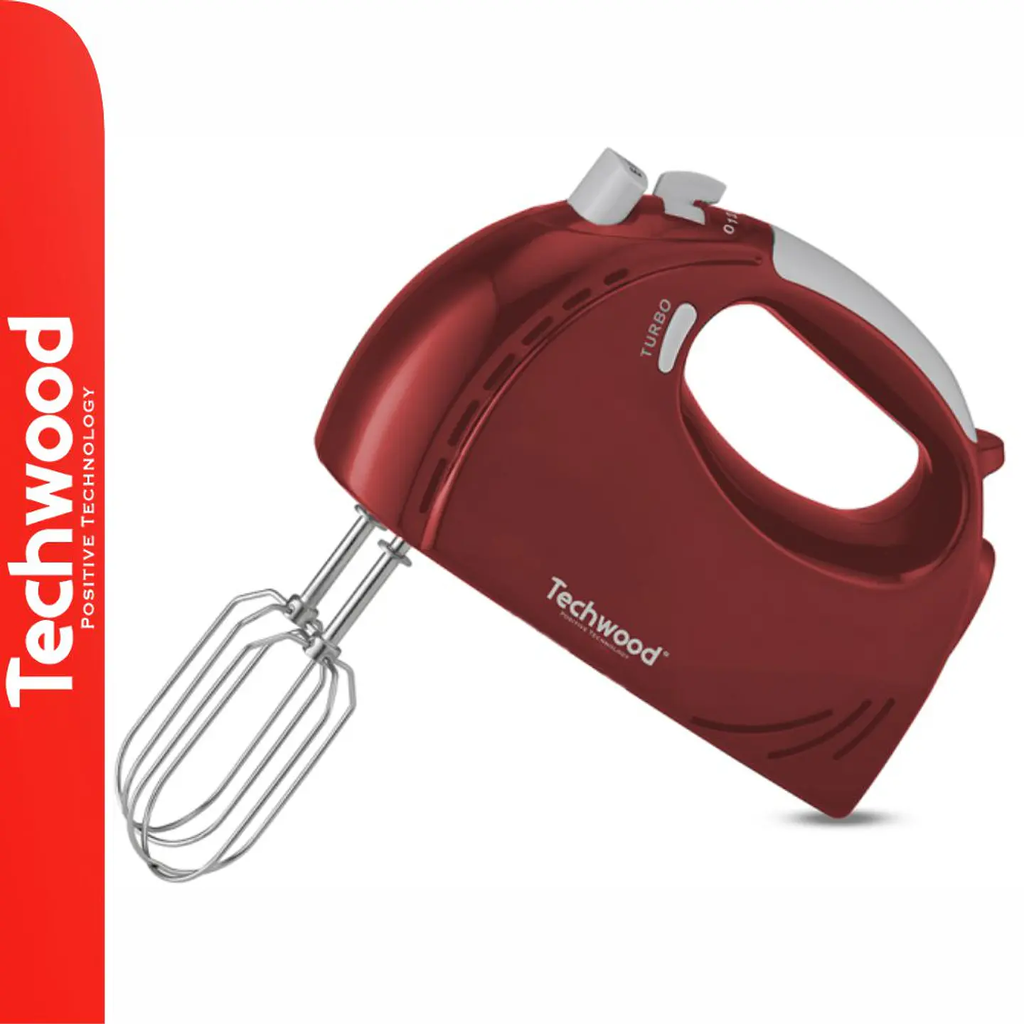 Batedeira Elétrica 300W Vermelha TECHWOOD 1