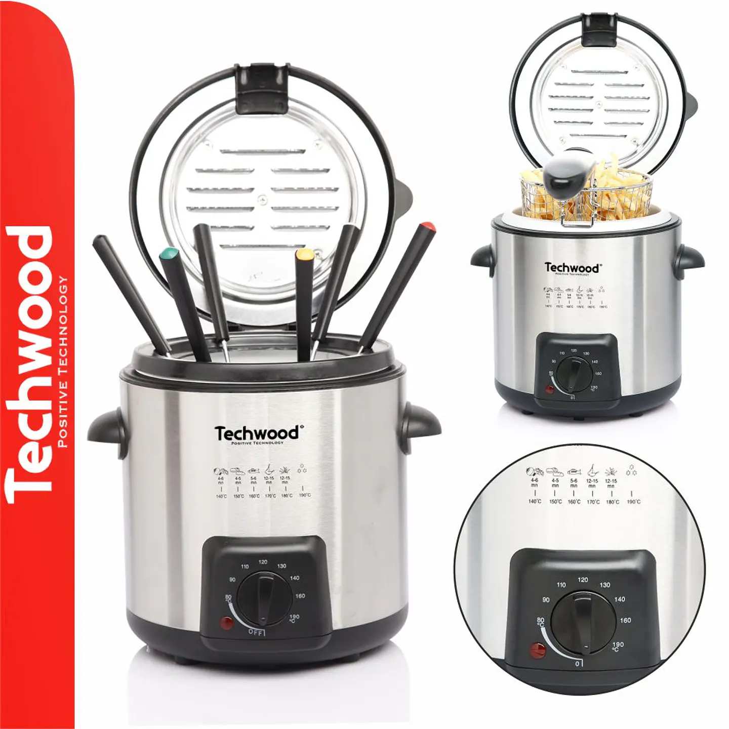 Fondue Elétrico C/ 6 Espetos 840W TECHWOOD 1