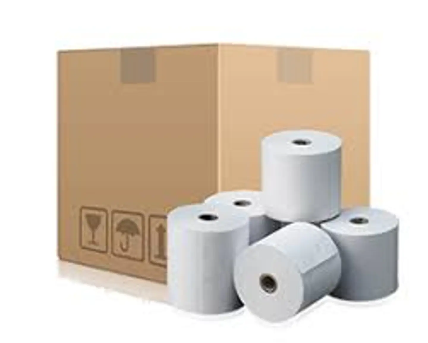 Pack de 5 Rollos de papel Térmico 80 x 150  x 55 grs. 1