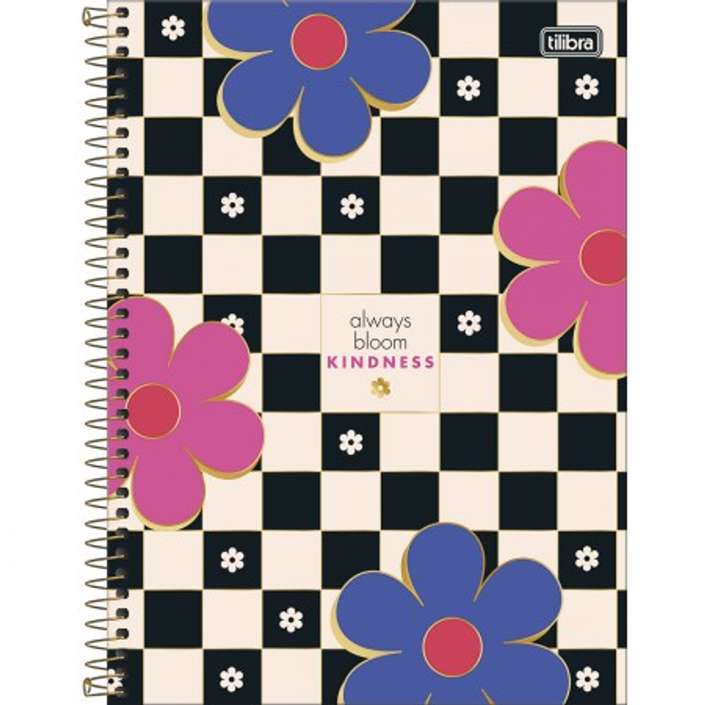 Cuaderno Espiral de Tapa Dura Universitaria Check Pop 120 Hojas