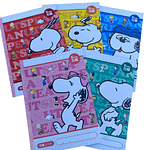 Pack 5 Cuadernos Snoopy Peanuts Brillante
