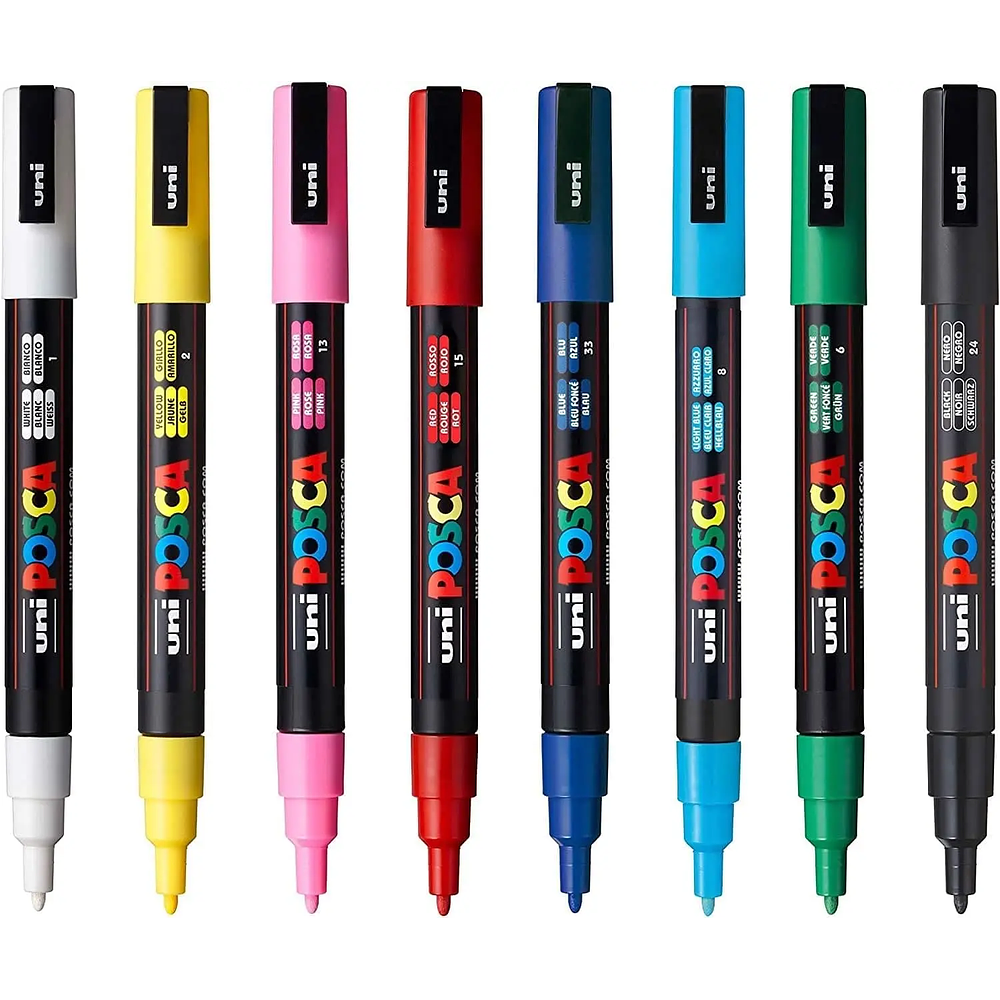 Set Marcadores Posca 3M 8 Colores - Ingeniería de Lápices