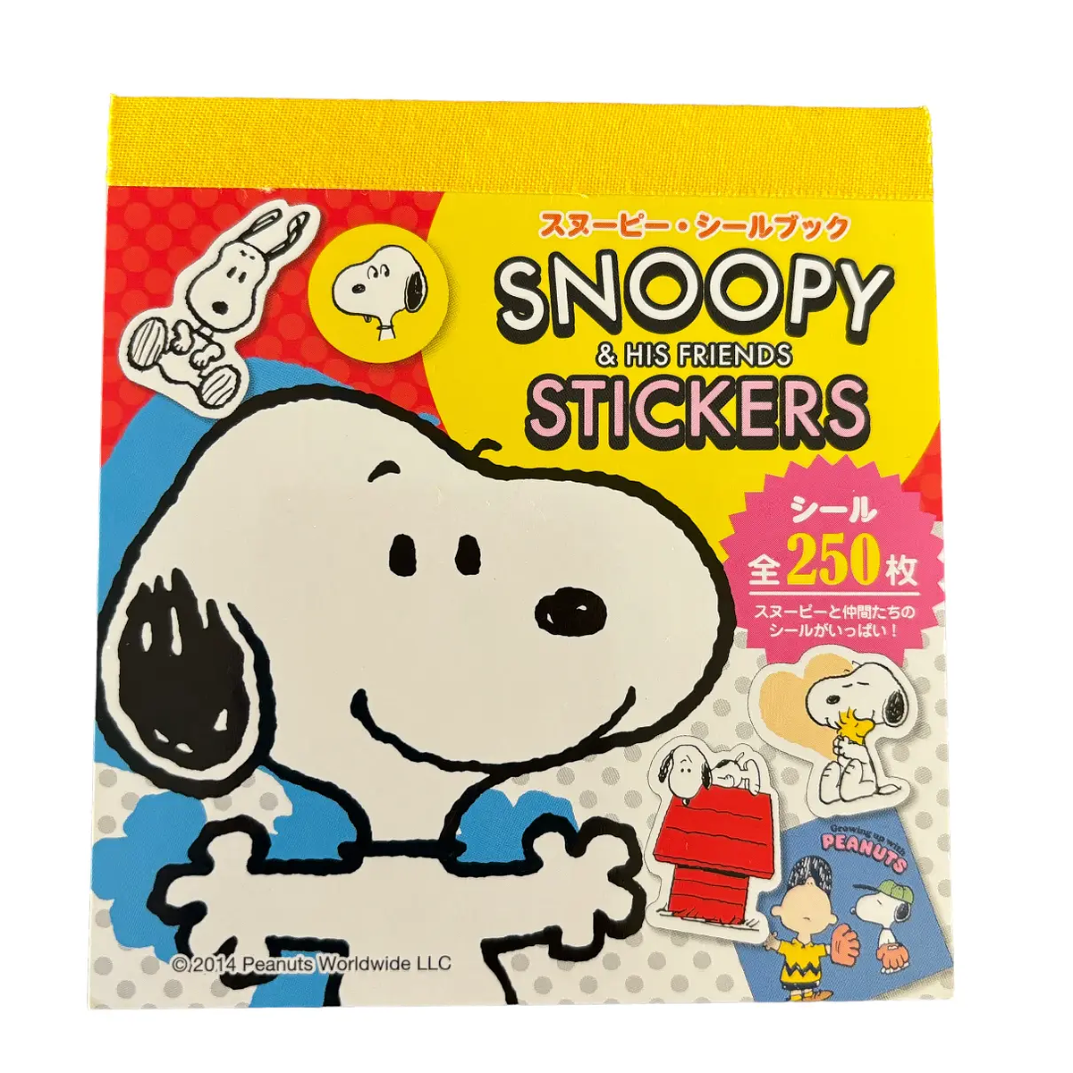 Librito Snoopy Peanuts Sticker Edición Limitada Amarillo