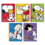Pack 5 Cuadernos Snoopy Peanuts Personajes