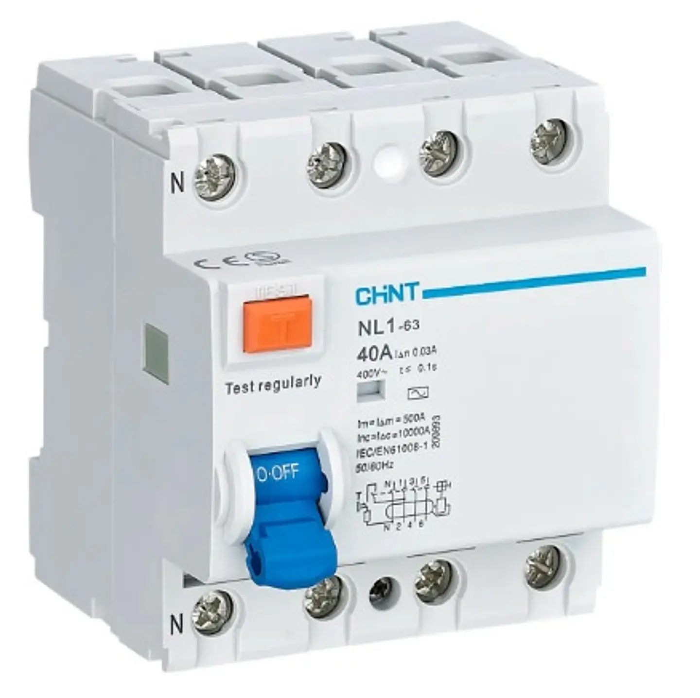 AUTOMATICO DIFERENCIAL CHNT 4Px63Ax30mA 1