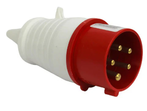 ENCHUFE INDUSTRIAL MACHO 3P N T 32A IP44 3800V TRIFASICO