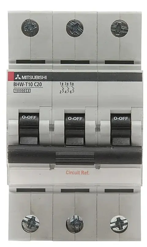 AUTOMATICO DIN MITSUBISHI 3Px40A 10KA CURVA C