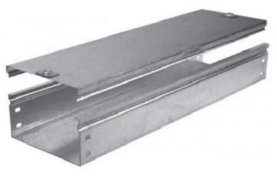 BANDEJA LISA 100x50 mm x 3.00 Mts LONG GALVANIZADA 1
