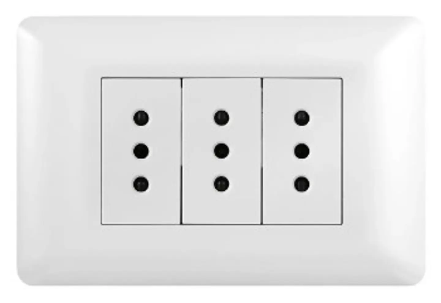 TOMACORRIENTE TRIPLE 10A 250V BLANCO ARMADO  1