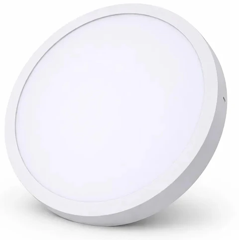 LUMINARIA TIPO PLAFON LED SOBREPUESTO 24W REDONDO  BLANCO C DRIVER 5500 6500K