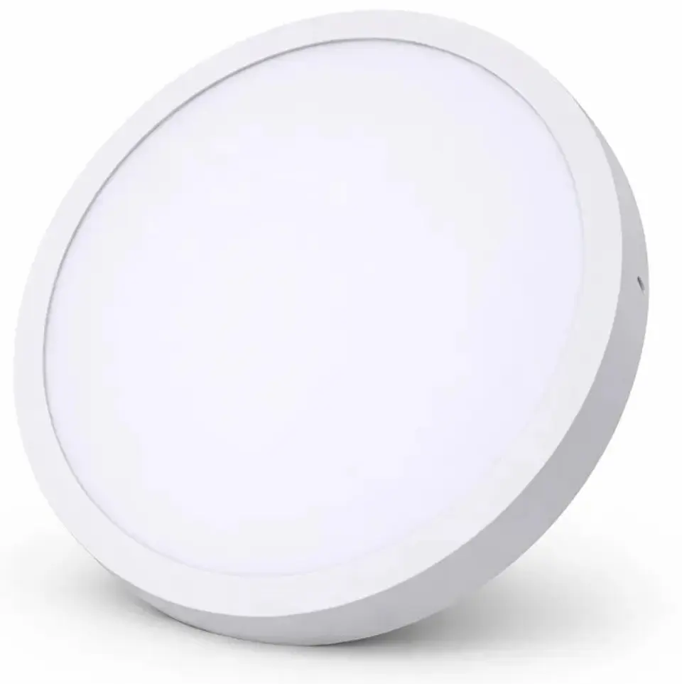 LUMINARIA TIPO PLAFON LED SOBREPUESTO 24W REDONDO  BLANCO C DRIVER 5500 6500K 1