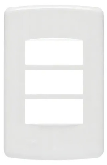 Placa Simple Base Soporte Modulo Tomacorriente Interruptor Stanford Blanco