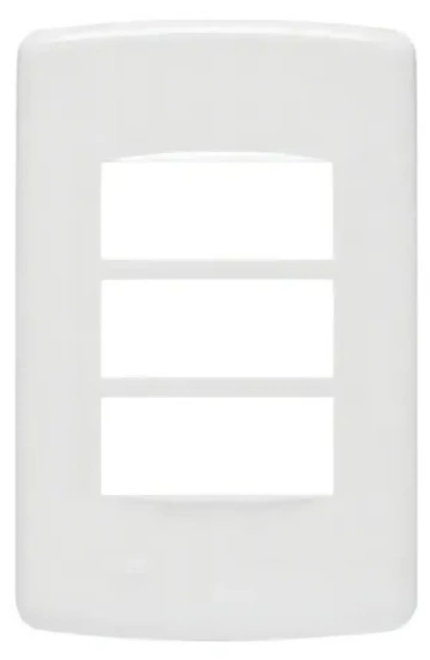 PLACA DE 4pul X 2pul 3 MODULOS CON SOPORTE BLANCO 1