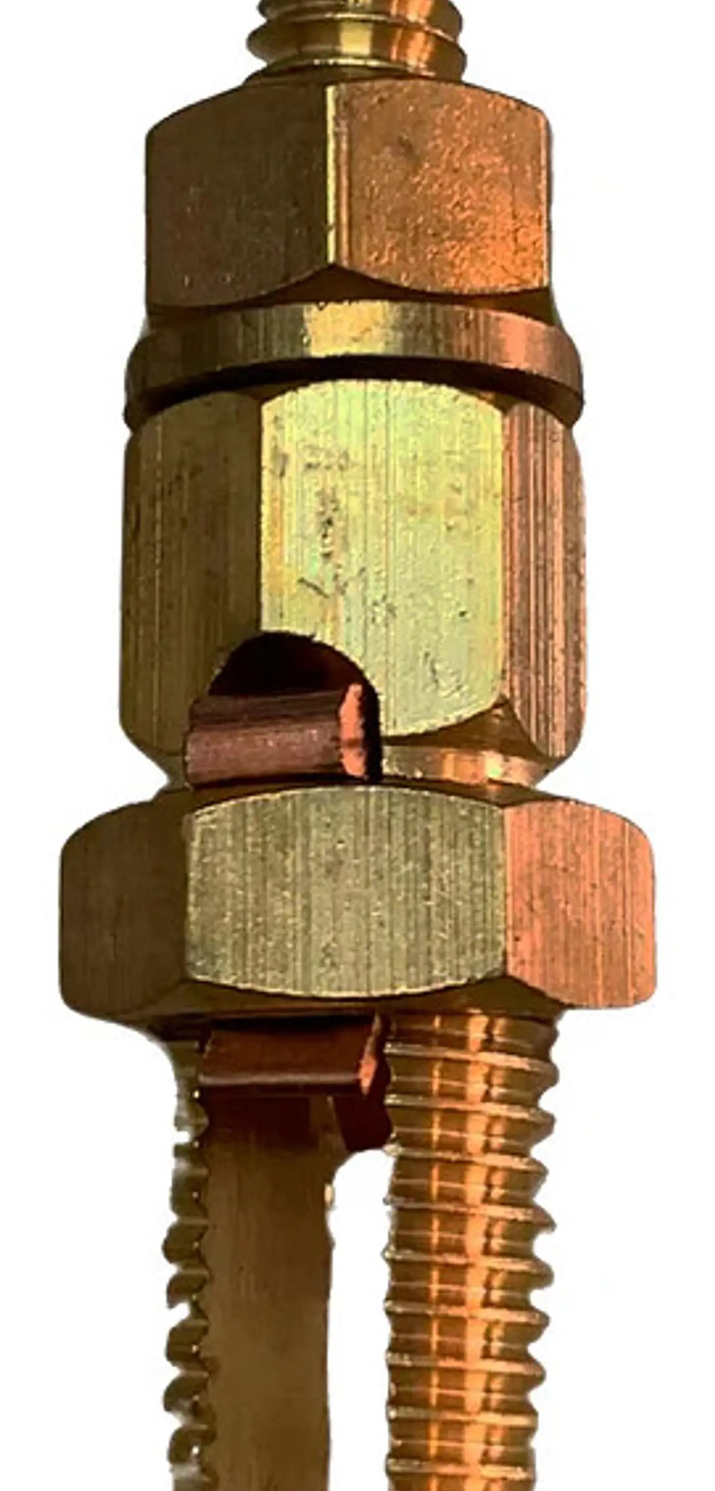 CONECTOR PERNO PARTIDO CON ESPIGA CABLE 3 A 2 AWG BROCE 1