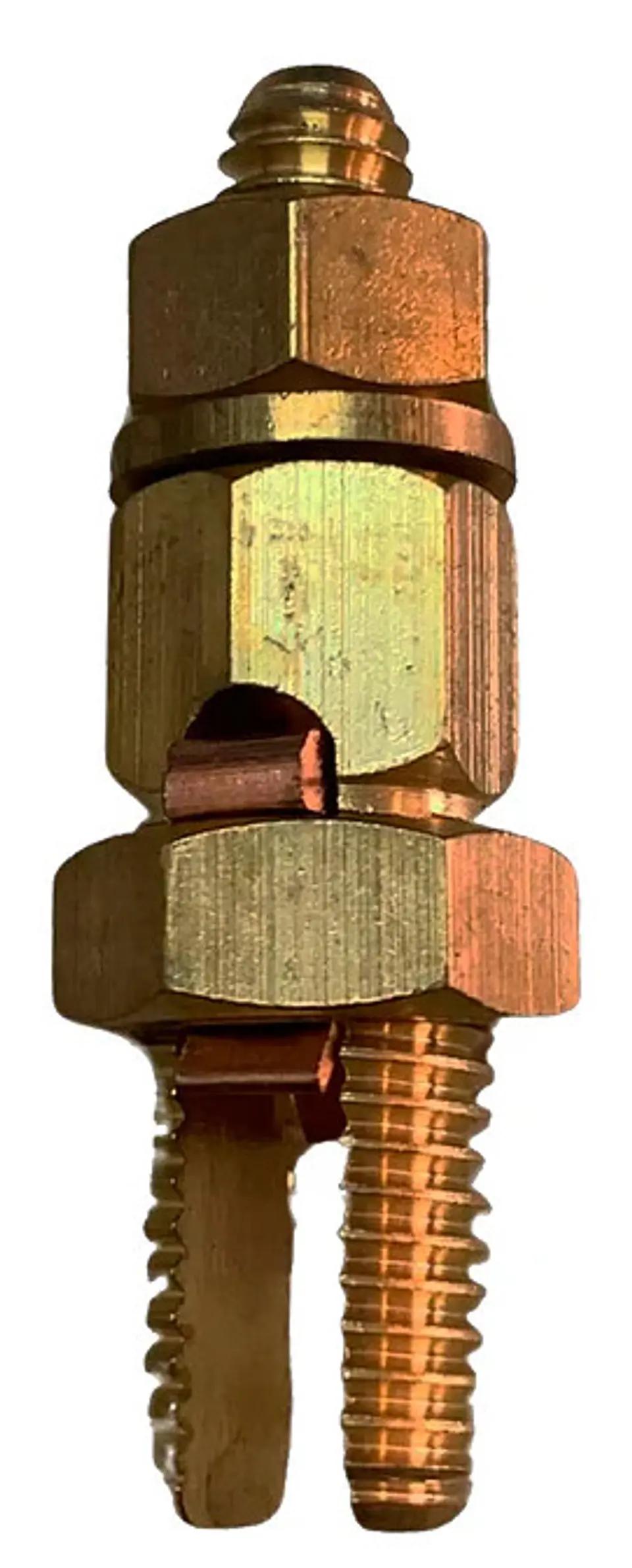 CONECTOR PERNO PARTIDO CON ESPIGA CABLE 3 A 2 AWG BROCE 1