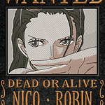 Nico Robin – La Niña Demonio de Ohara Wanted 📚🌸🏴‍☠️