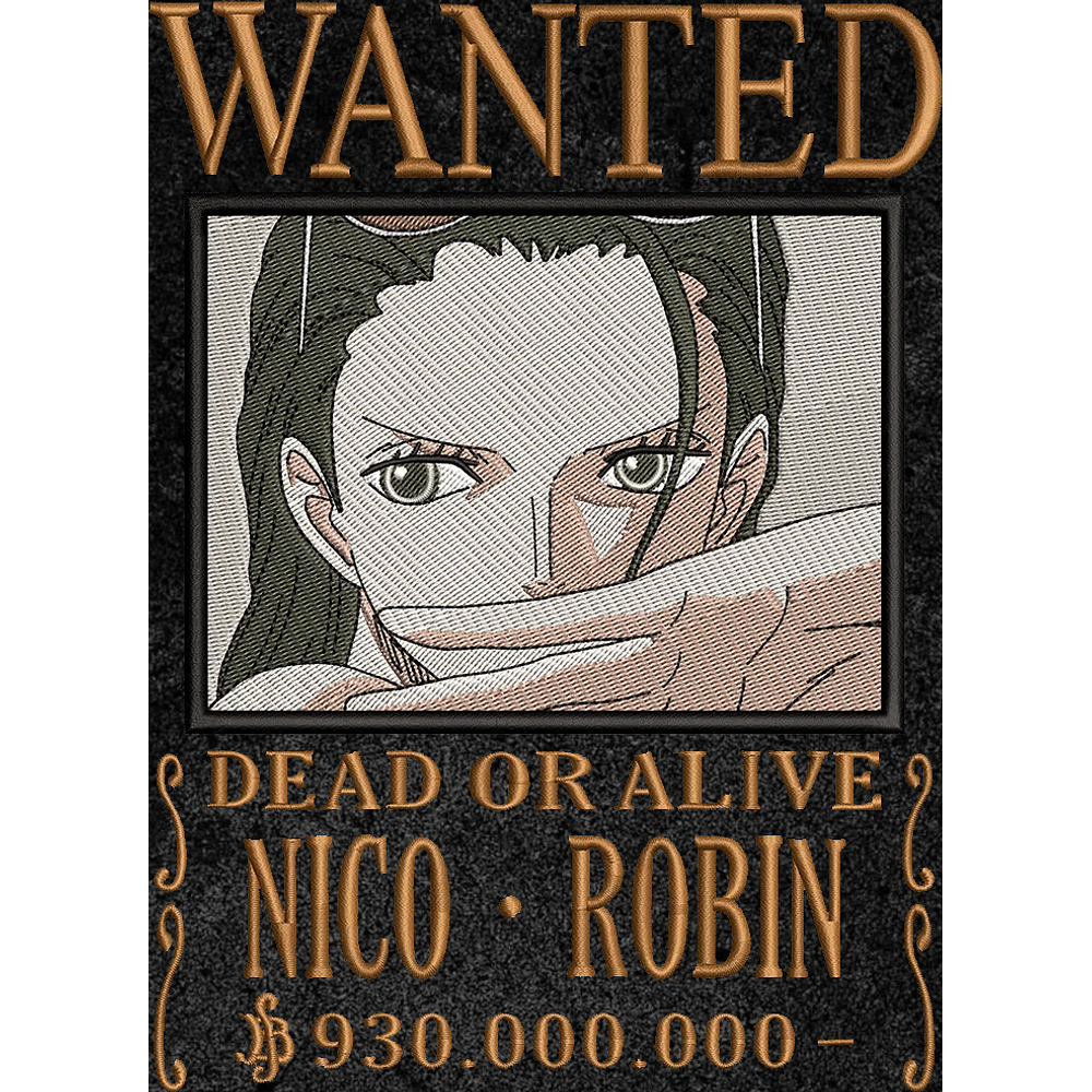 Nico Robin – La Niña Demonio de Ohara Wanted 📚🌸🏴‍☠️