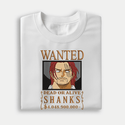 Shanks – Yonkou Pelirrojo Wanted 🍷⚓🏴‍☠️