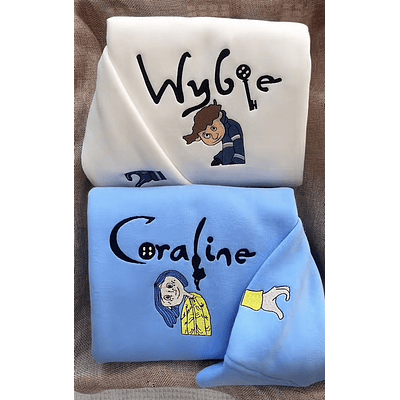  Duo Coraline & Wybie - Bordado Premium