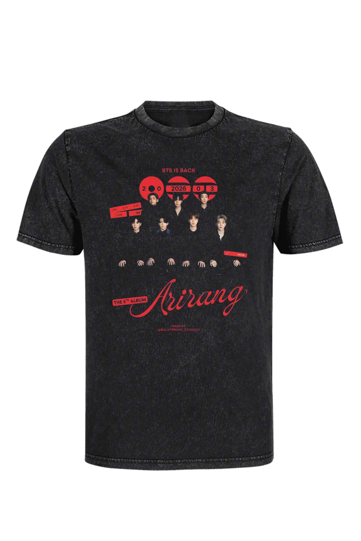 Polera - BTS Arirang - Acid Wash 1