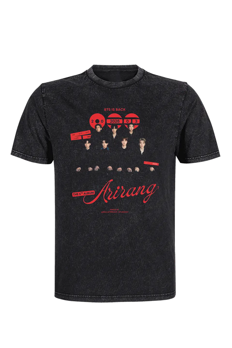 Polera - BTS Arirang - Acid Wash 1