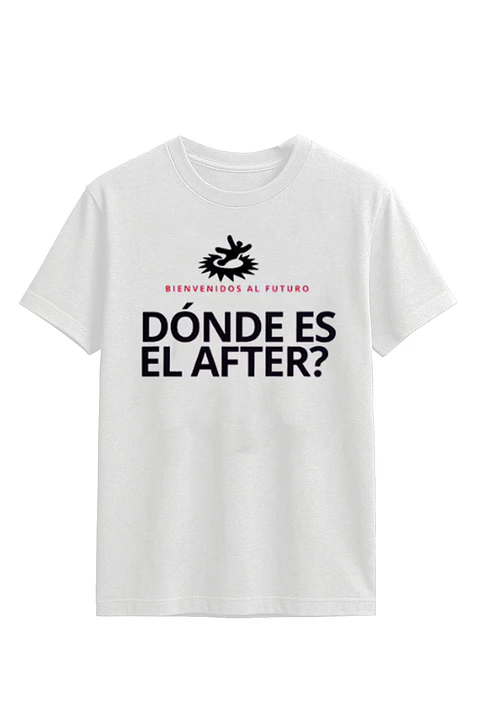 Rawayana - Donde es el After? Negro - Polera Blanca