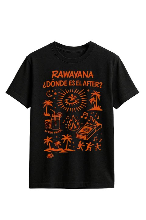 Rawayana - Donde es el After? Naranjo - Polera Negra